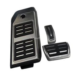 For Audi Q7 SQ7 2016-2021 Q8 2018-2021 Car Accessories Stainless Steel Fuel Gas Brake footrest Pedal Cover Plate 3pcs