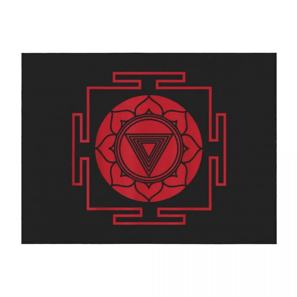 

Kali Yantra Meditation Throw Blanket Comforter Decoratives Designers heavy to sleep Blankets