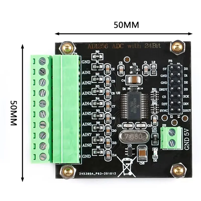 DIGIT-Data-acquisitiekaart ADS1256 24-bit ADC analoog naar digitaal conversiekaartmodule Hoge precisie-converter