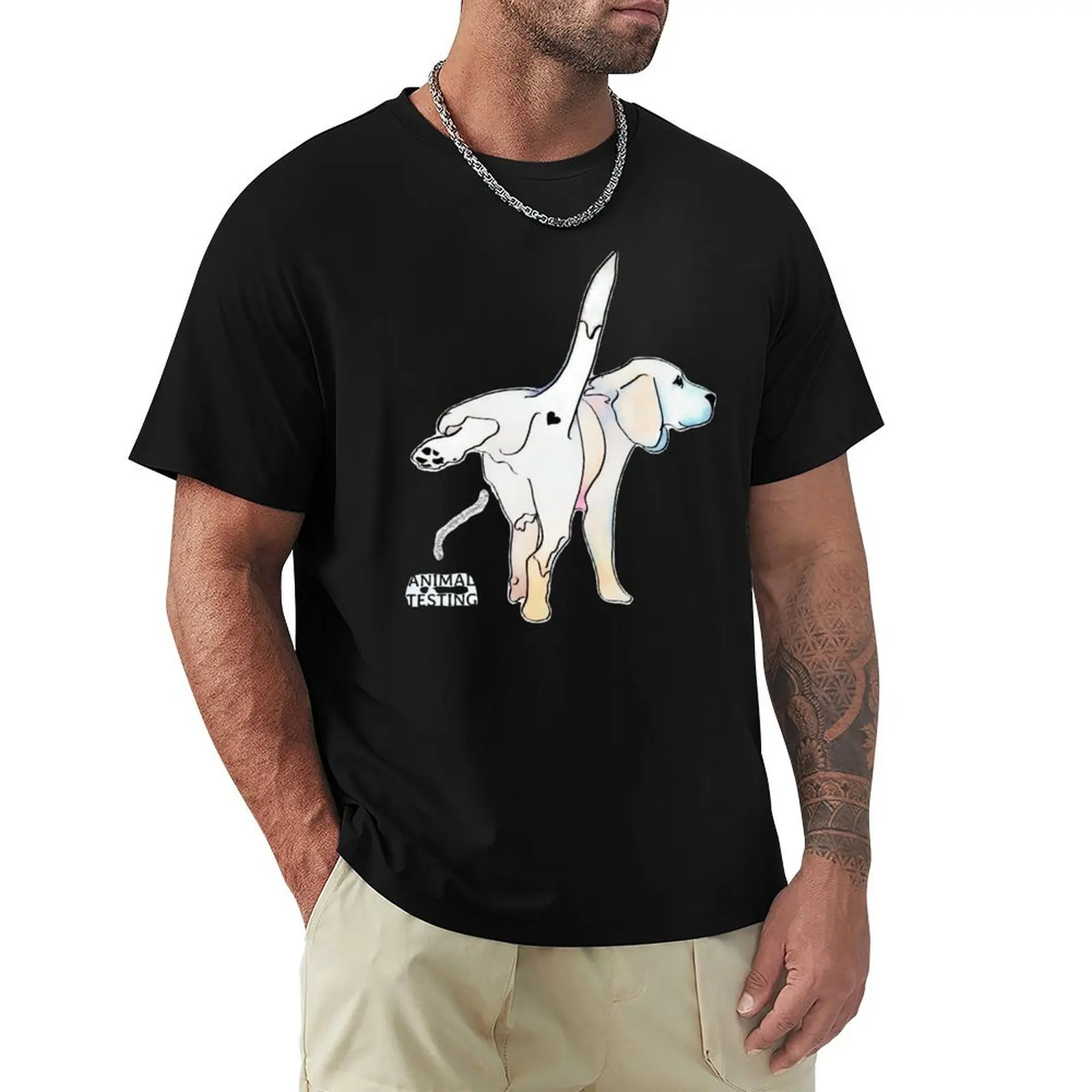stop animal testing beagle T-Shirt Dry Fit Athletic Short Sleeve Shirt