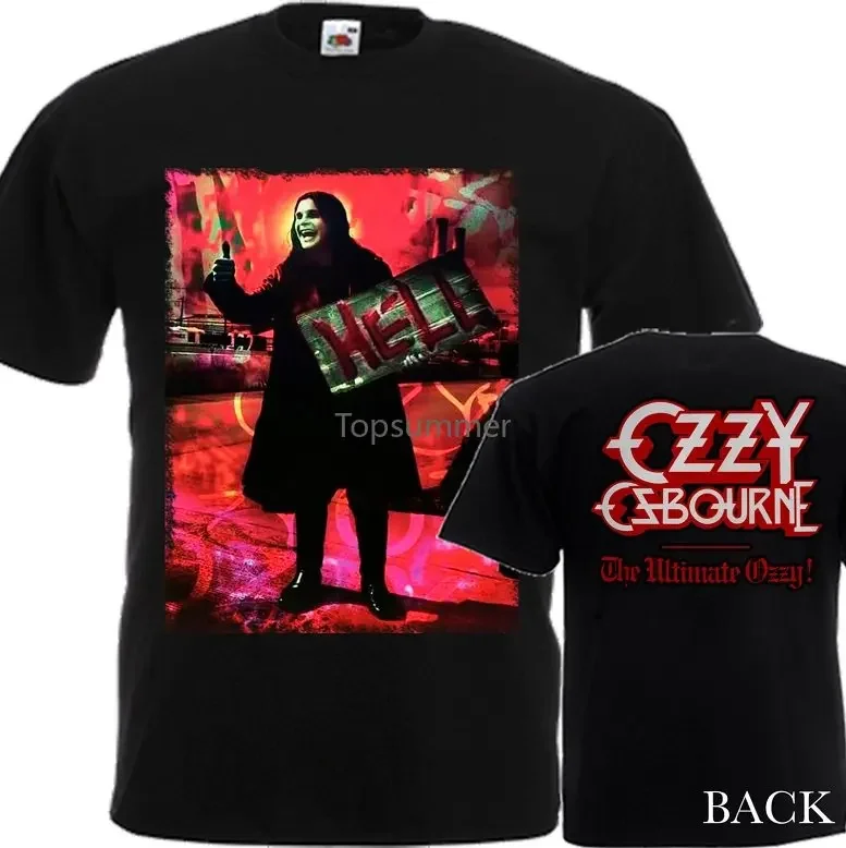 Новинка 2018 года, летняя крутая модная футболка в стиле Харадзюку, Ozzy Osbourne Hell Hitchhiker, новая футболка мужская-Dtg, футболка с принтом S-3XL