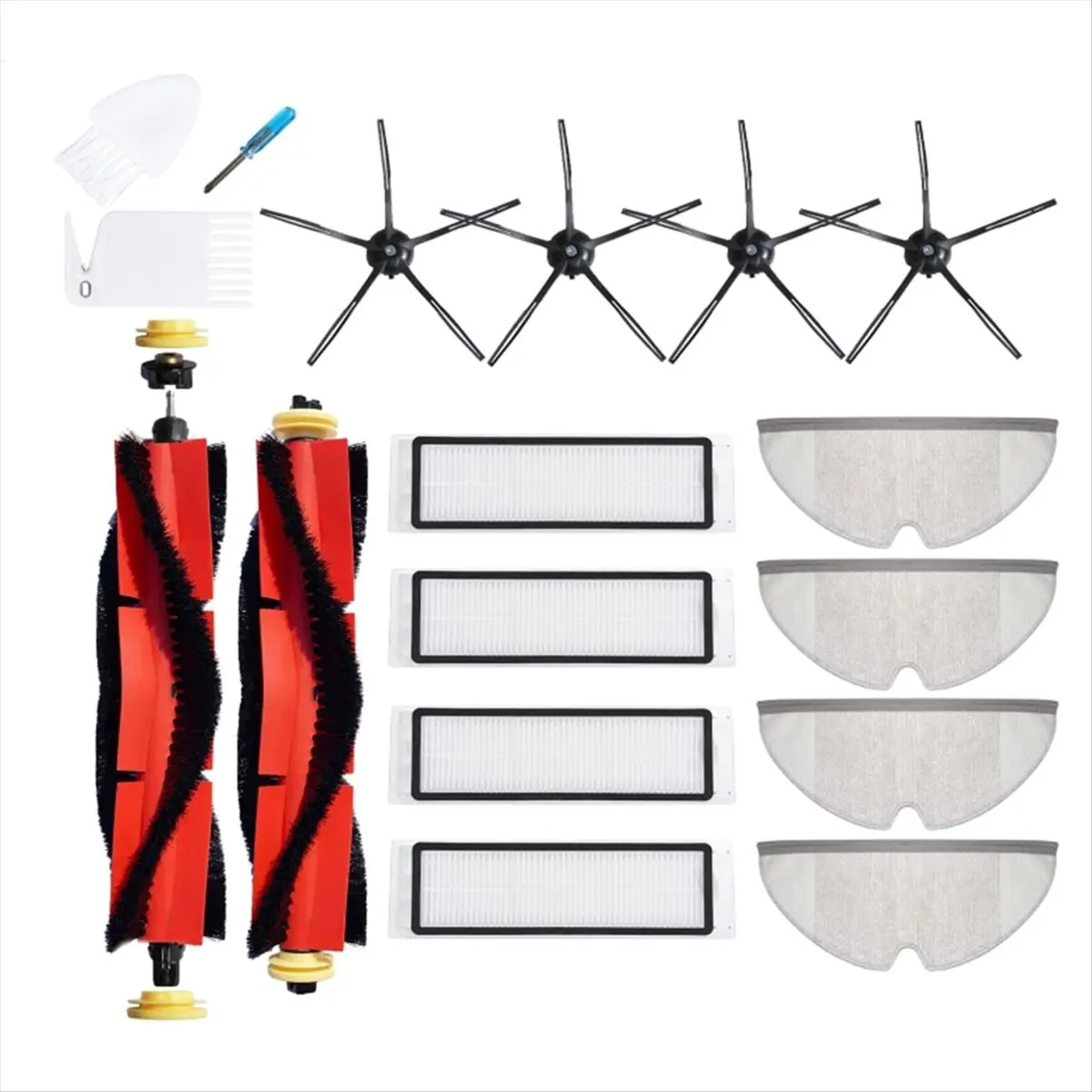 A88M 17 Pcs Replacement Parts Kit for Roborock S5 S5 Max S6 S6 MaxV S6 Pure E20 E25 E35 Sweeping and Mopping Robotic