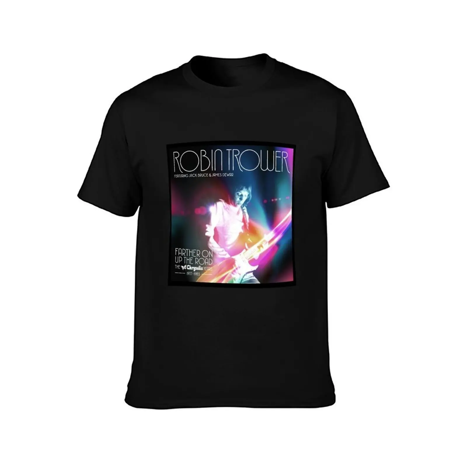 Robin Trower the chrysalis years 19771983 farther on up the road T-Shirt, Summer Casual Cotton Tee, Oversized Streetwear Tops
