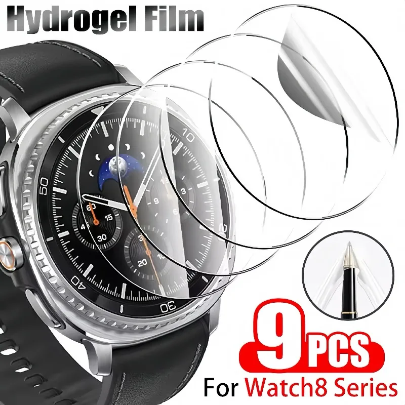 TPU Hydrogel Film for Samsung Galaxy Watch 8 Classic 40mm 44mm Screen Protector HD Anti-Fingerprint Bubble Free Protective Film