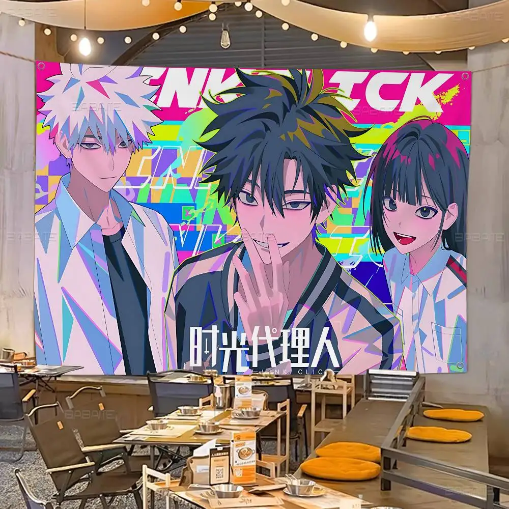 Popular Anime L-Link-Click Banner INS Style Outdoor Party Decoration Atmosphere Flag