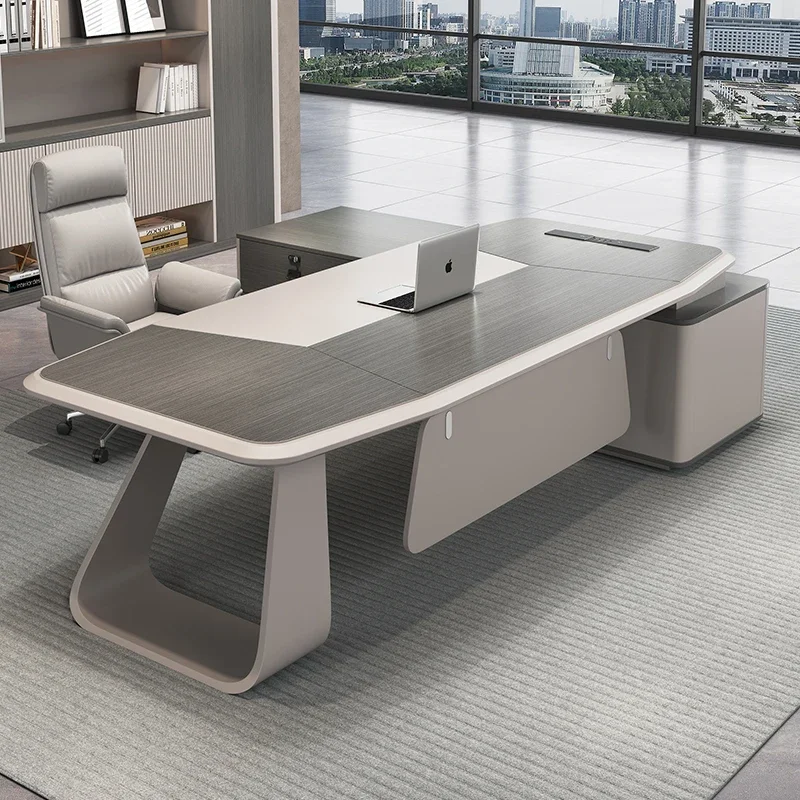 

L Shaped Designer Office Desks Designer Asthetic High Quality Long Computer Desks Standing Mesa Escritorio Office Furniture