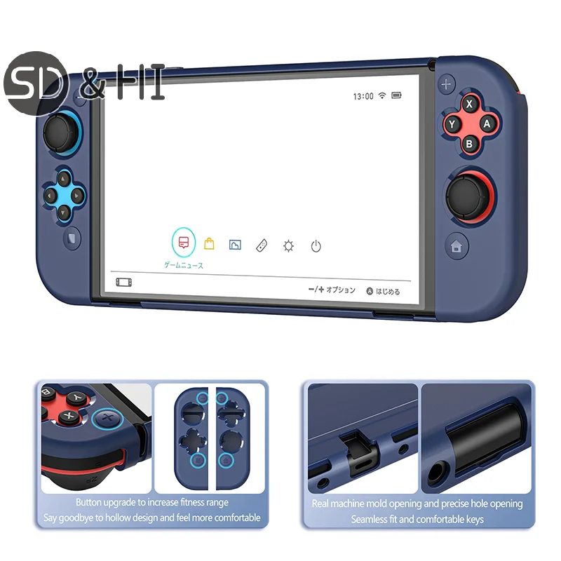 Funda protectora OLED para Nintendo Switch, carcasa trasera OLED, TPU, NS, para juegos