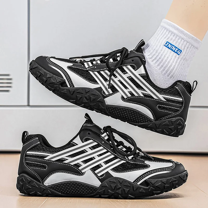 

Thin Breathable Low Top Mesh Sneakers, Trend All-match Lightweight Casual Skate Shoes for Men