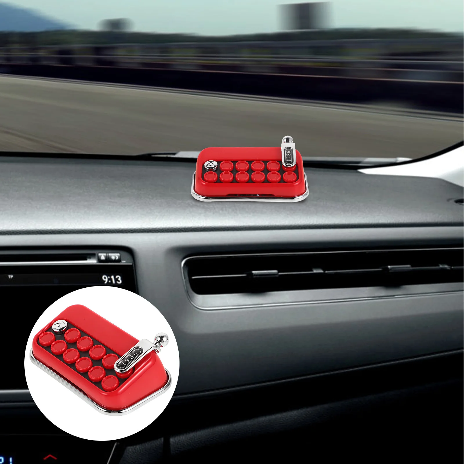 

Retro Typewriter Style Parking Aromatherapy Dashboard Temporary Phone Sign for Vehicle Relocation Creative