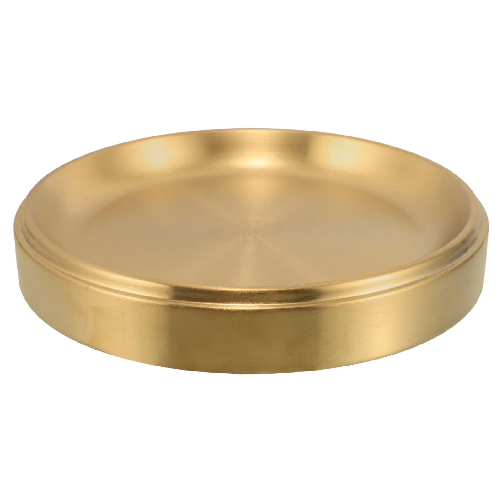 

Stainless Steel Circular Grill Plate Multi Use Serving Tray for Bbq Roasted Chicken Side Dishes Compact Design for Kitchen