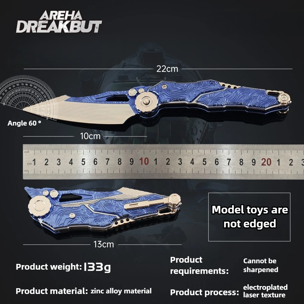 Arena Breakout Gioco S07 coltello armi Modello Non affilato Press-to-Spring Azione All'aperto Addestramento Prop Metallo Mestiere Ragazzo Giocattolo Regalo