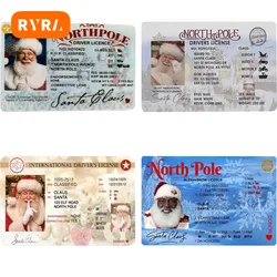 Card Santa Claus Flying Licence Christmas Eve Driving Licence Christmas Gift For Children Kids Christmas Decoration 2023