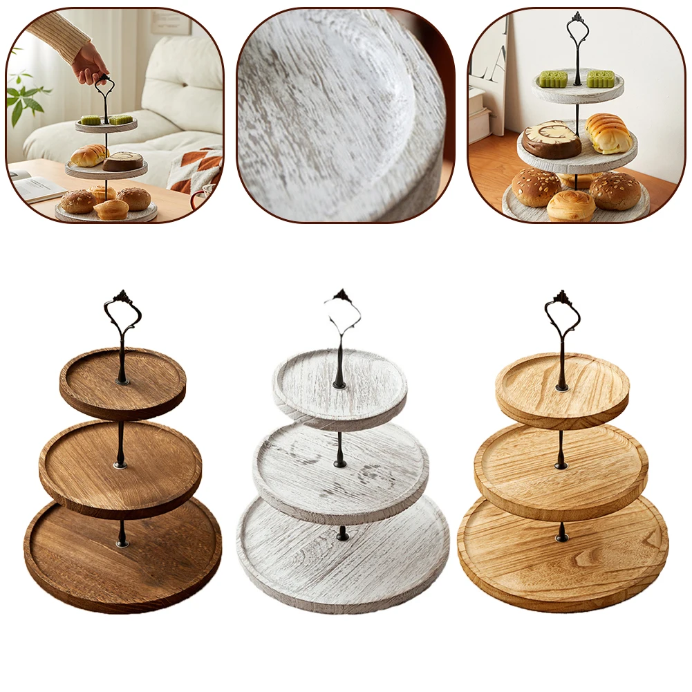

1PC 3 Layers Cake Stands Wooden Decorative Cake Stand Rack Dessert Table Decoration Display Rack For Home Party Christmas Decor