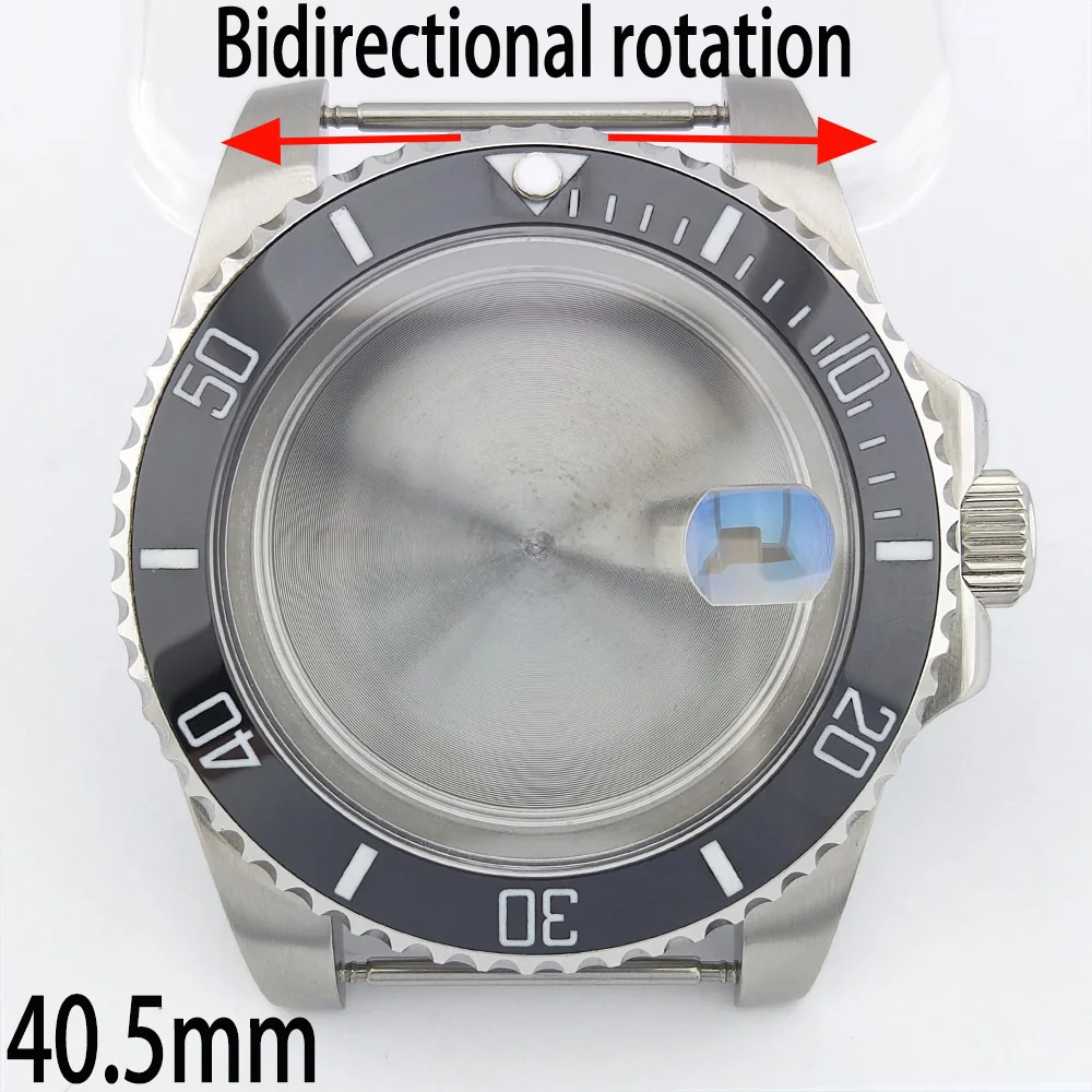 

40.5mm Case NH35 Watch Case Stainless Steel Sapphire Glass Case NH35 Bidirectional Rotation Case Suitable For NH35 NH36 Movement