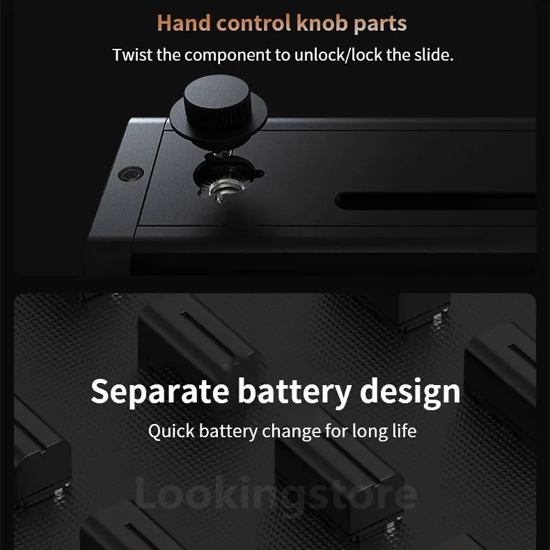 YC cebula czekoladowe Pro Slider do aparatu 40cm 52cm 70cm zmotoryzowany/ręczny szyna torowa suwak kontrola aplikacji do aparatu DSLR Gimbal