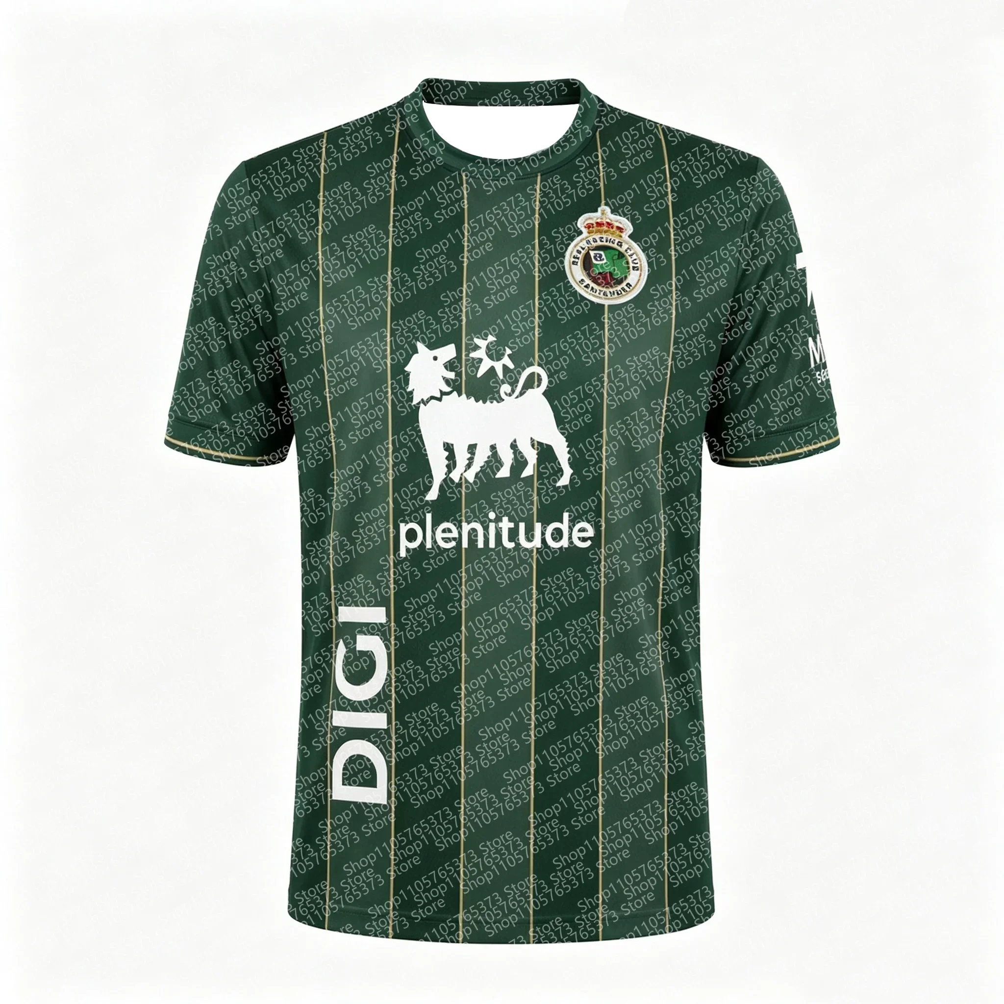 26-27 Hot Selling Unisex Racing Santander Home Kit Football Jersey Summer Breathable Quick-Dry for Men Women Family Kids Tees