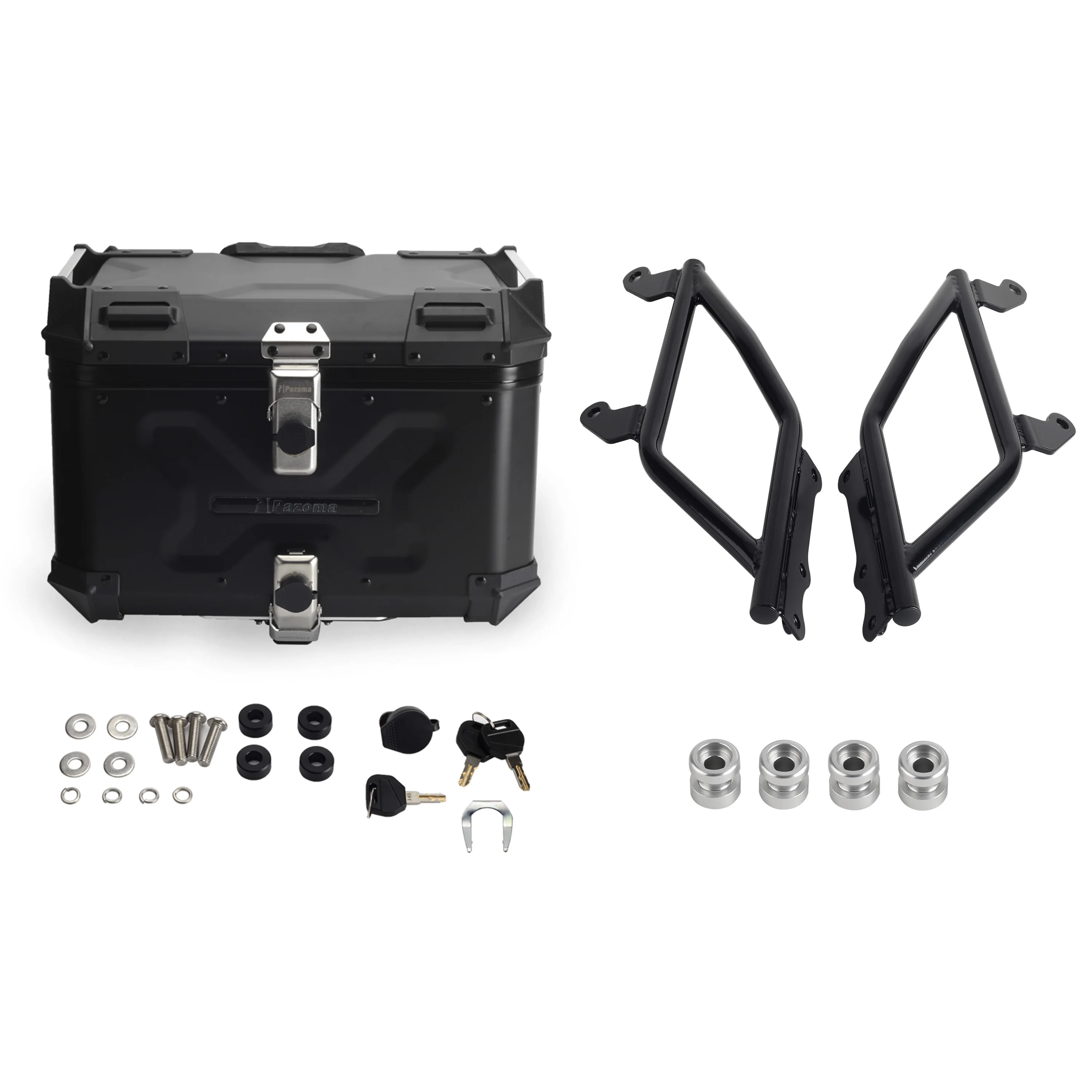 Motorcycle Rear Tail Rack+Rear Tail Box Accessories Aluminum Iron 304 Stainless Steel Material Fit for Harley Model