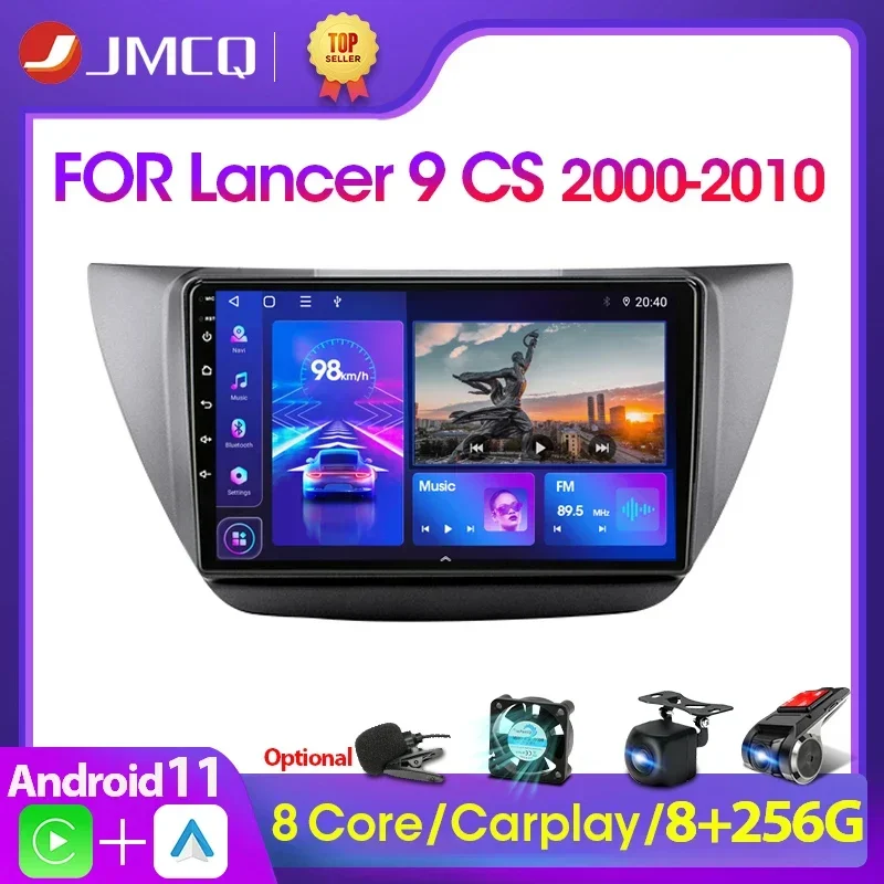 

JMCQ 2Din Android 11 Car Stereo Radio Multimedia Video Player For Mitsubishi Lancer 9 CS 2000 - 2010 4G dvd Head Unit Carplay