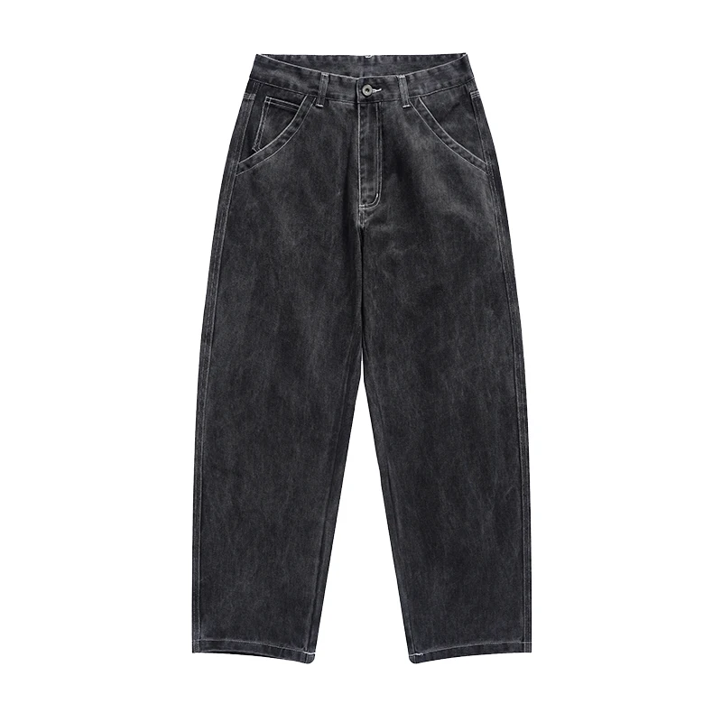 

2025 sping new men's American retro washed loose straight leg pants fashion trend