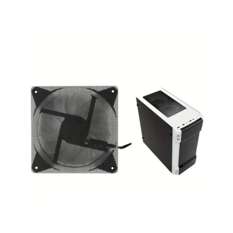 120mm Black PVC PC Cooling Fan Dustproof Mesh Cover with Filter - blocks dust, protects fans & equipment, ensures cooling system