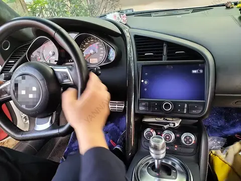 안드로이드 13 자동차 라디오 아우디 R8 V10 2007-2015 자동차 자동 스테레오 스크린 플레이어 GPS Navi 스테레오 헤드 유닛 IPS 스크린 Carplay