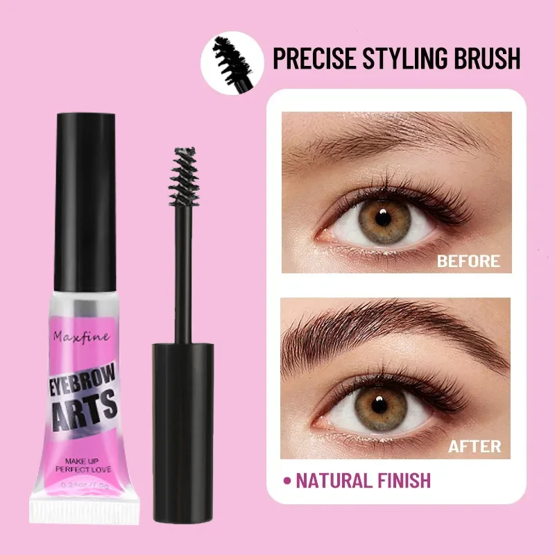 Mascara de sobrancelha impermeável, duradoura fixa, mangueira de secagem rápida, transparente, preto, profissional, coreano produtos de maquiagem