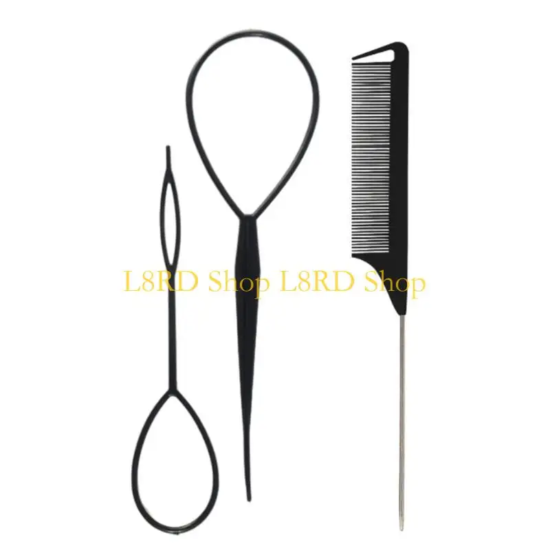 

L8RD 3Pieces Elastic Hair Rubber Bands Hair Elastics Ties for Girls Women Styling