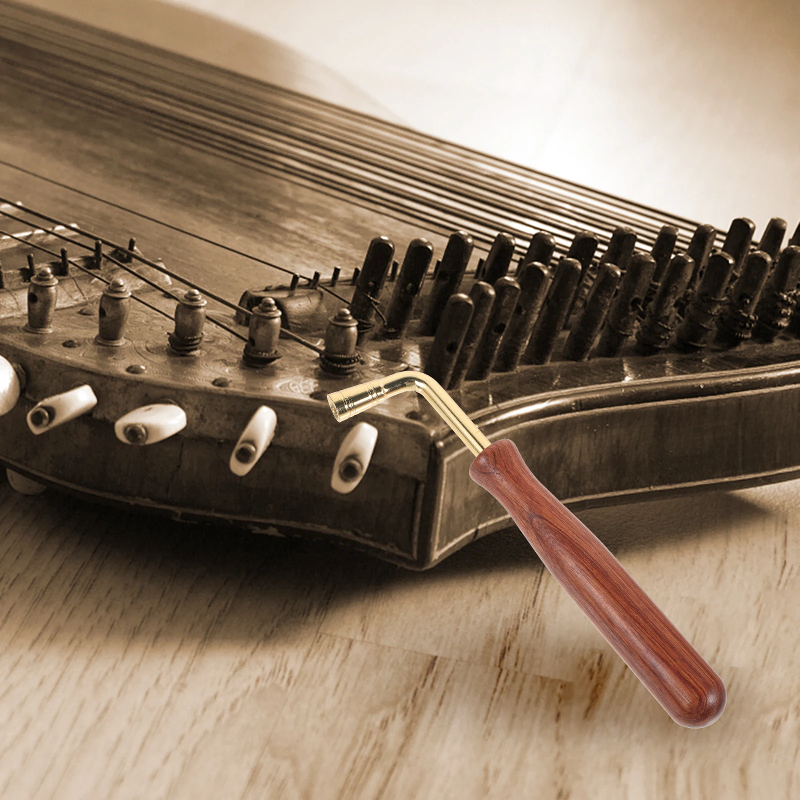 

Professional Tuning Spanner Wood Handle Smooth Grip Guzheng Tool Tuning Supply Instrument Accessory For Guzheng