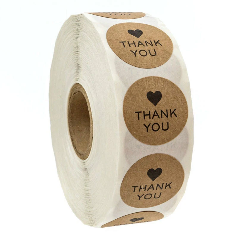 Six Colors Thank You Sticker For Partners Business Seal Labels For Package Appreciation Tag Label For Family Gift To Friend