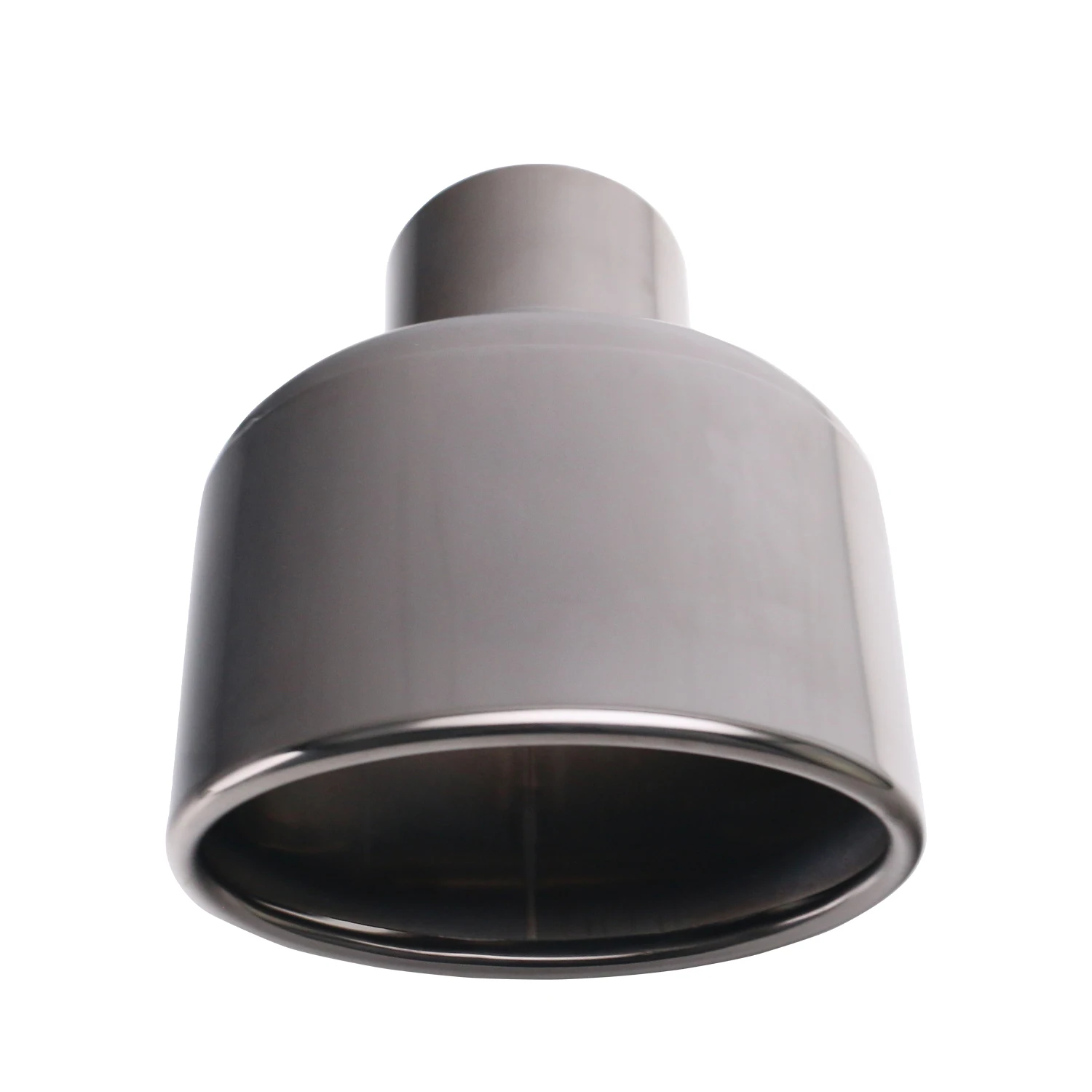 

Stainless Steel Black Exhaust Tail Pipe 57mm Universal Car Oval Rolled Muffler Throat End Tip