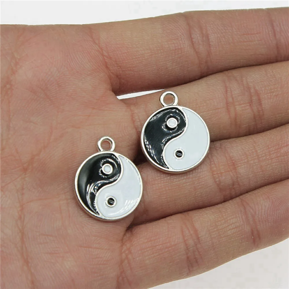 Jewellery Making Supplies Tai Chi Charms Lot Couple Pendants 10pcs