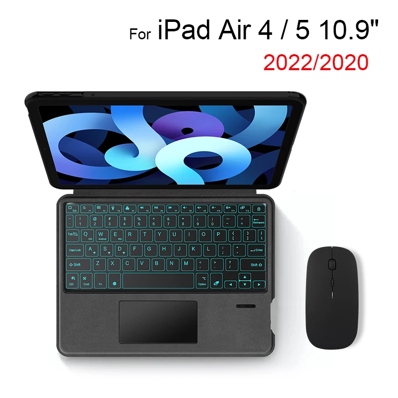 

Keyboard Case For iPad Air 4 5 10.9" Air 4th 5th Gen Air4 Air5 Tablet Bluetooth Keyboard TouchPad Protective Case With backlight