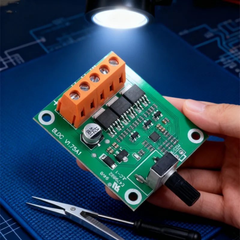 HUAHUAHighly Accurate Dc Brushless Motor Control Board, Supports 6V12V24V, Ideal for CD Drive Fan Speed Control, DIY Accessories
