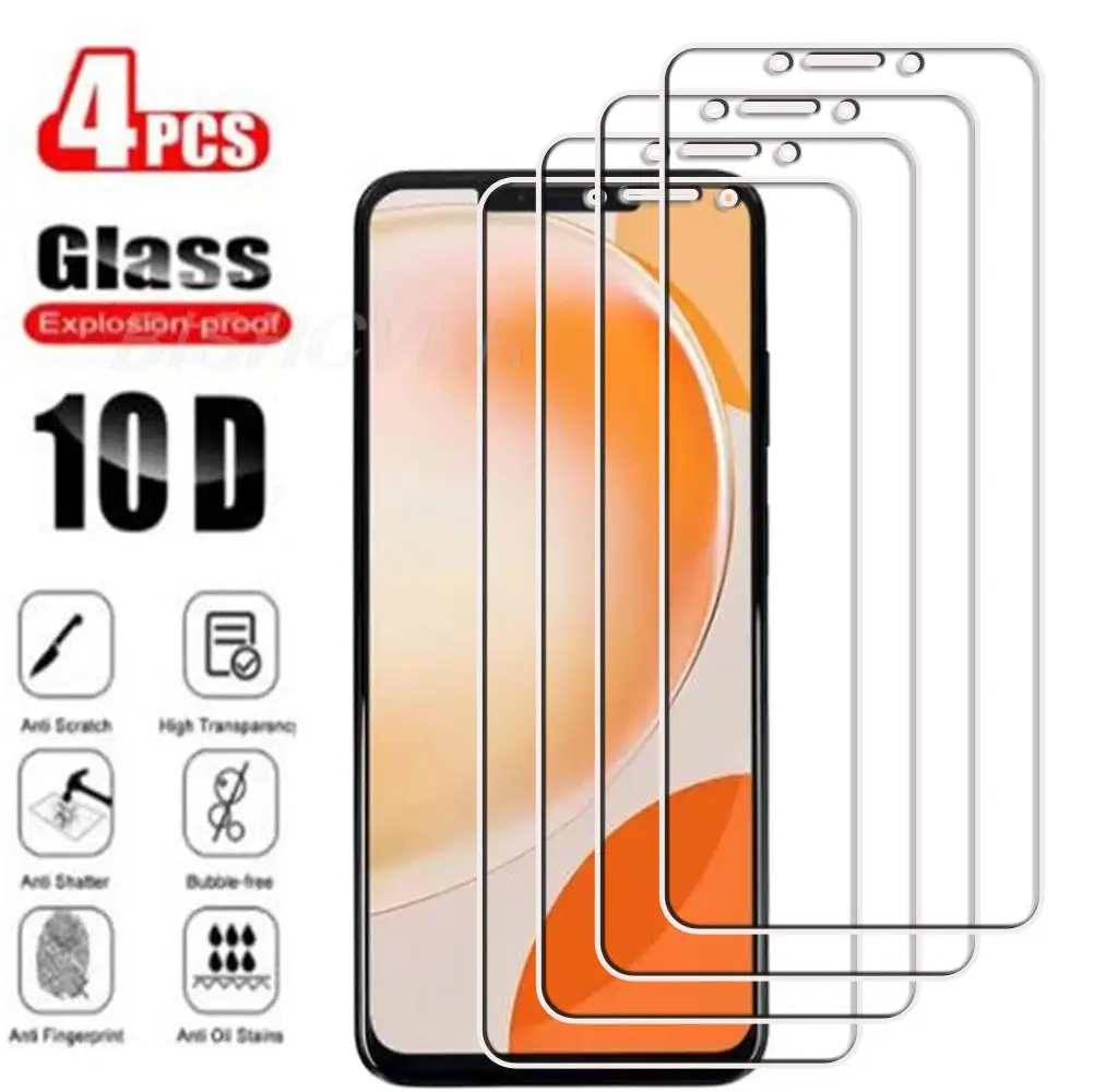 4Pcs Tempered Glass FOR Huawei Nova Y91 6.95