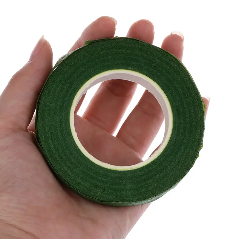 1 Roll 30M Self-adhesive Green Paper Tape Grafting Film Floral Stem For Garland Wreaths DIY Craft Artificial Silk Flower