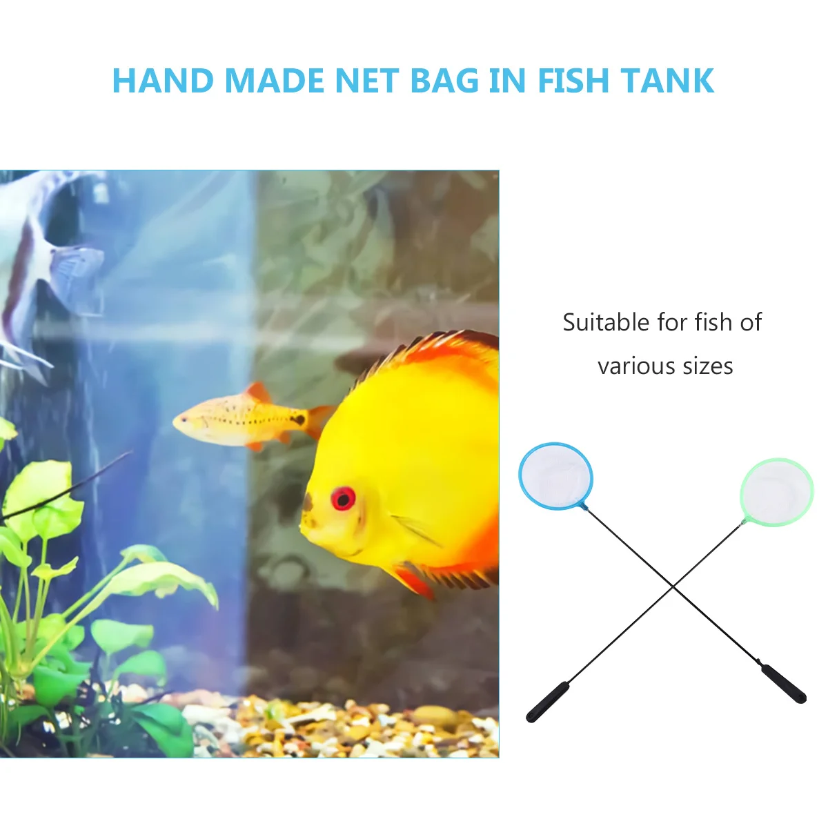

20 pcs Fish Tank Net Aquarium Mesh Net Thickened Handle Tear-Resistant For Cleaning Fish Shrimp Catching Aquarium Accessories