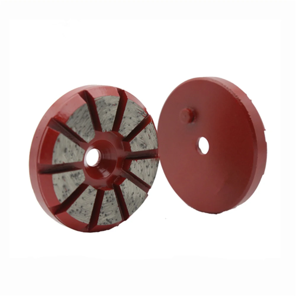 GD49 Ten Grinding Segmented Metal Bond STI Concrete Grinding Disc 3 Inch Single Post Floor Pads for STI Grinder Machine 9PCS