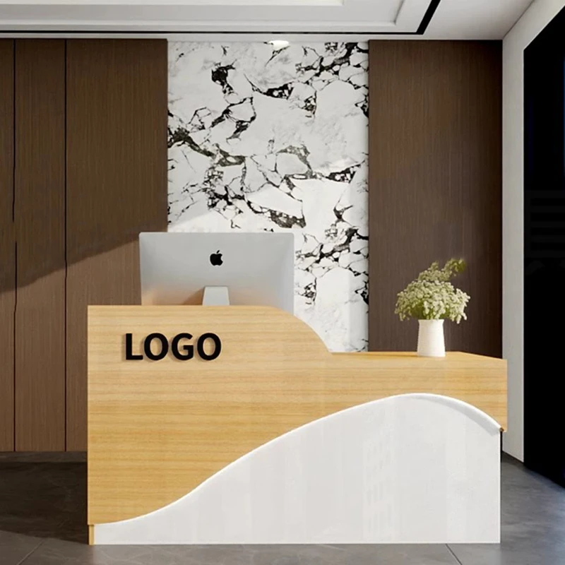 

Luxury Small Beauty Salon Reception Desk Unique Drawers Creative Reception Desks Bureau De Réception Moderne Office Furniture