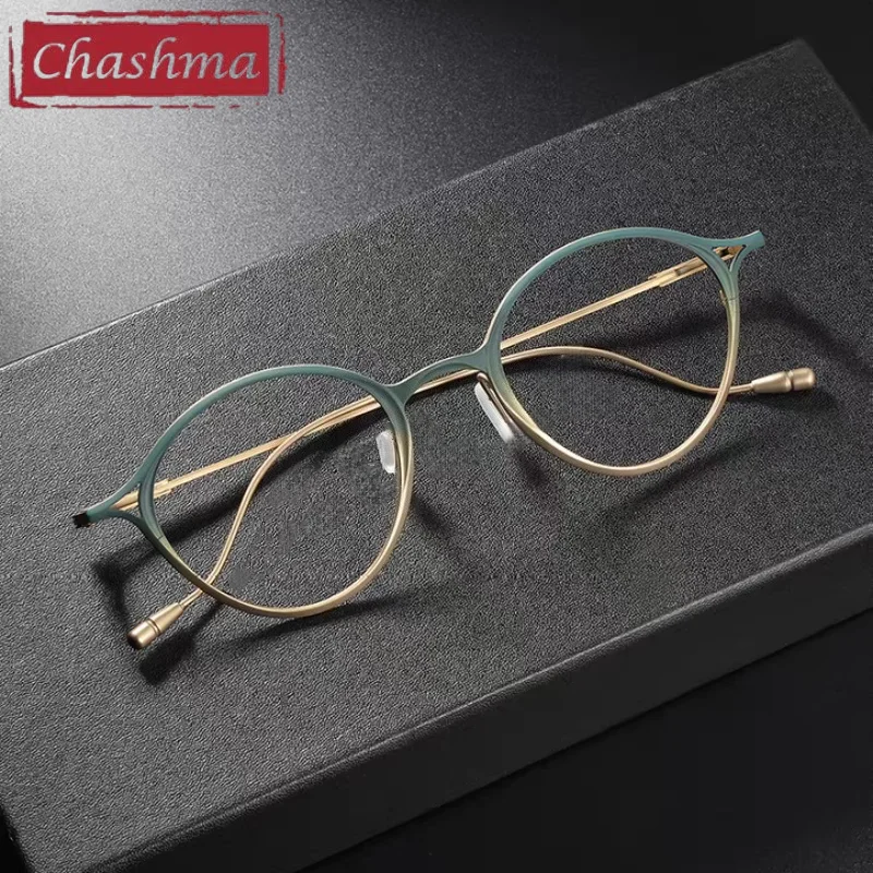 

Prescription Eyeglasses Frames Women Round Fashion Men Top Quality Pure Titanium Eyewear Optical Lenses Spectacles