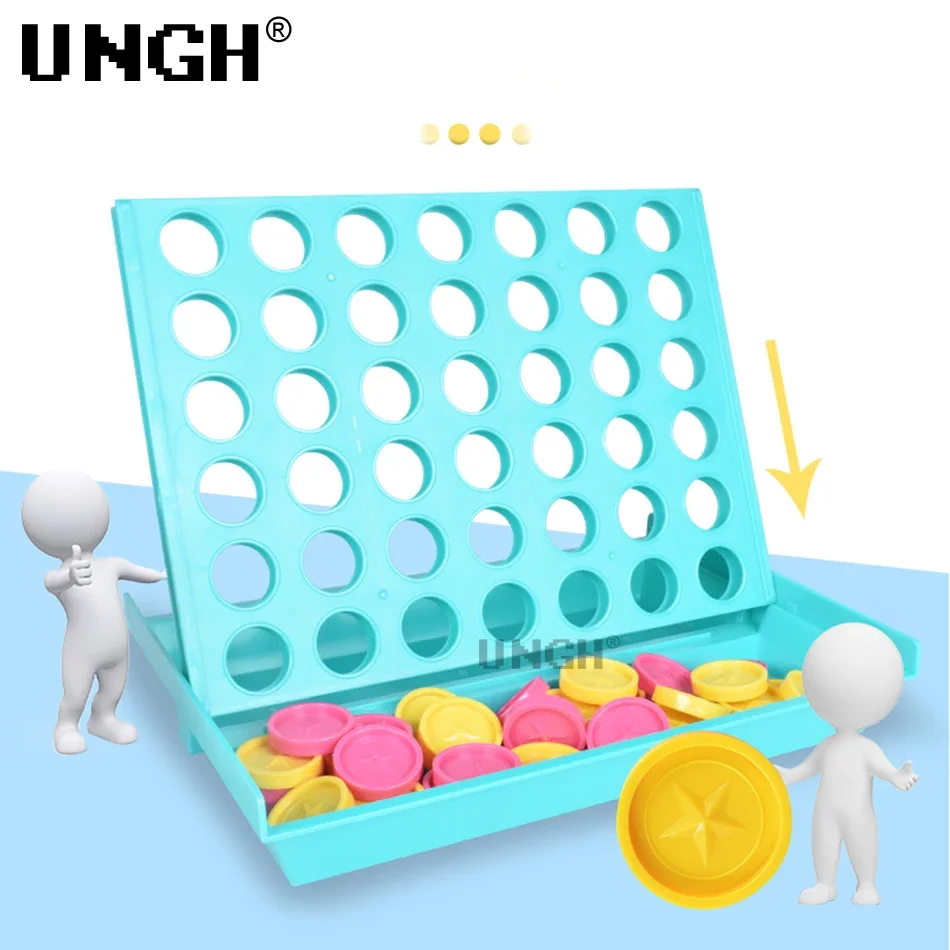 UNGH Four In A Row Bingo Chess Connect Classic Family Board Game Toys Fun Educational Toy for Kids Children Entertainment Game