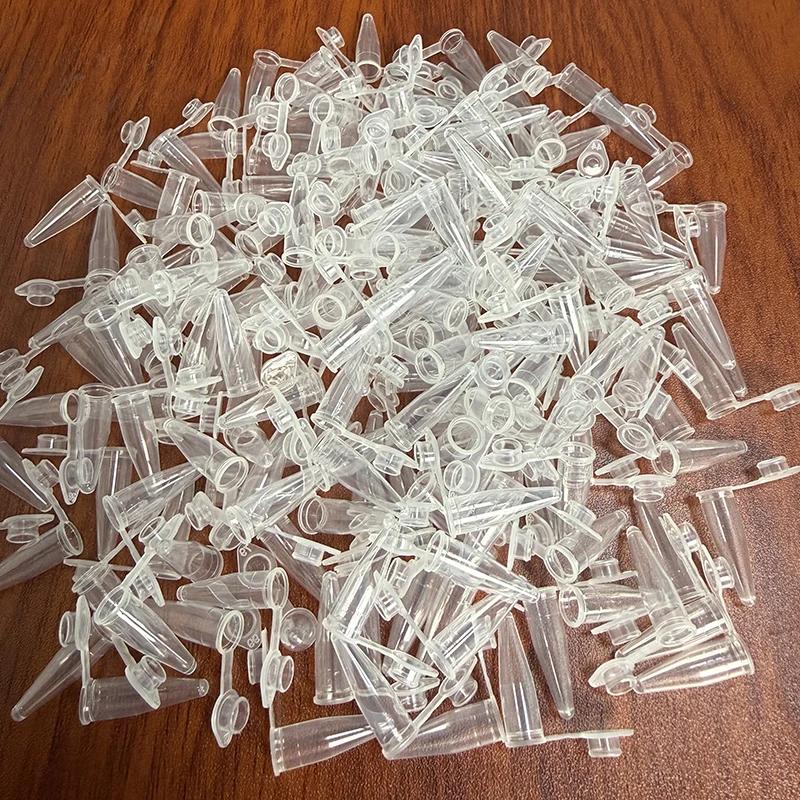 Micro 0.2ml Centrifuge Tube 50 Test Tubes Transparent Plastic Tube Container Science Laboratory Test Accessories Lid