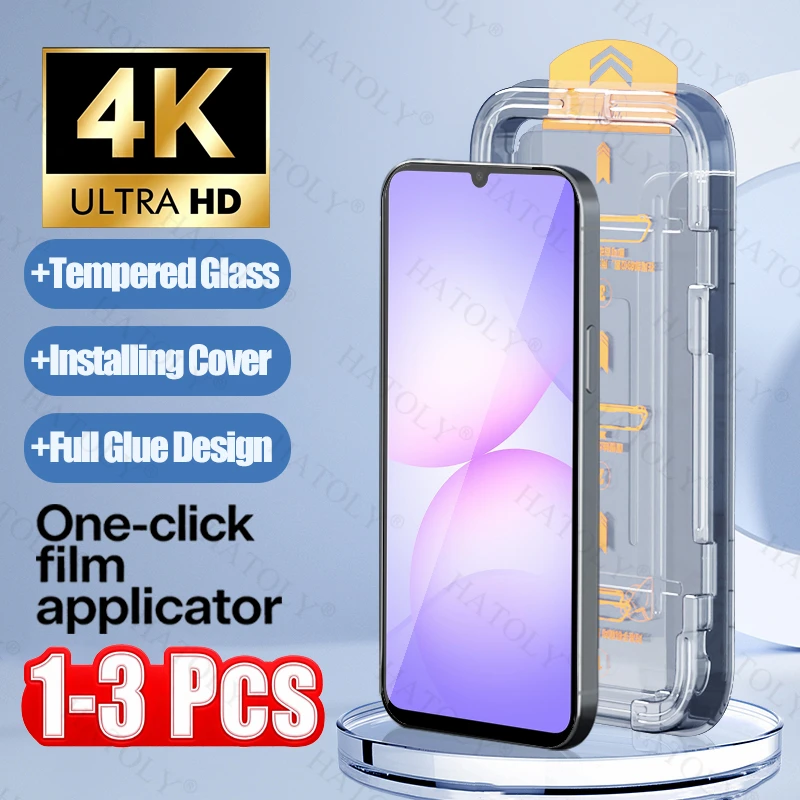 Dust Free Tempered Glass For Samsung Galaxy A07s Easy Install Screen Protector Samsung Galaxy A07s Protective Film Galaxy A07s
