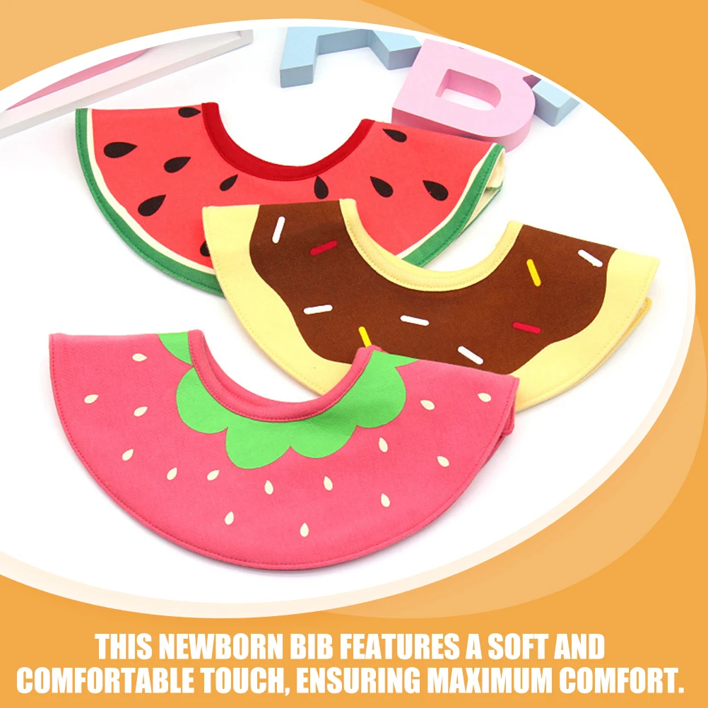 

5Pcs Rotating Snap Bibs Cotton Soft Absorbent Newborn Infant Feeding Baby Bandana Drool Baby Bibs Newborn Saliva Wipes