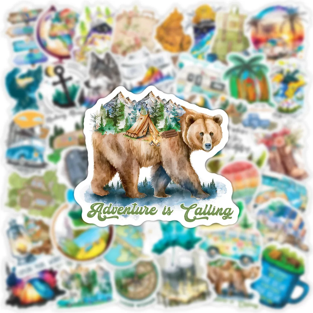 10/30/50PCS 야외 여행 애니메이션 스티커 자동차 수하물 스케이트 보드 귀여운 DIY 멋진 낙서 소녀 그라데이션 클래식 장난감 스티커 데칼