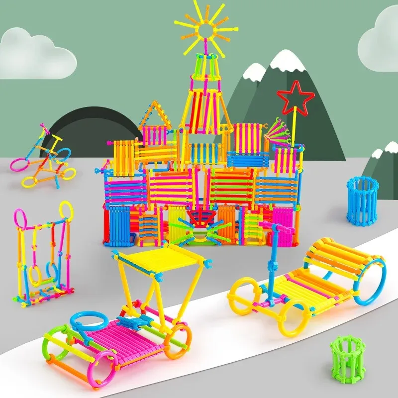 100/400 montiert Bausteine DIY Smart Stick Blöcke Fantasie Kreativität Pädagogisches Lernen Spielzeug Kinder Geschenk