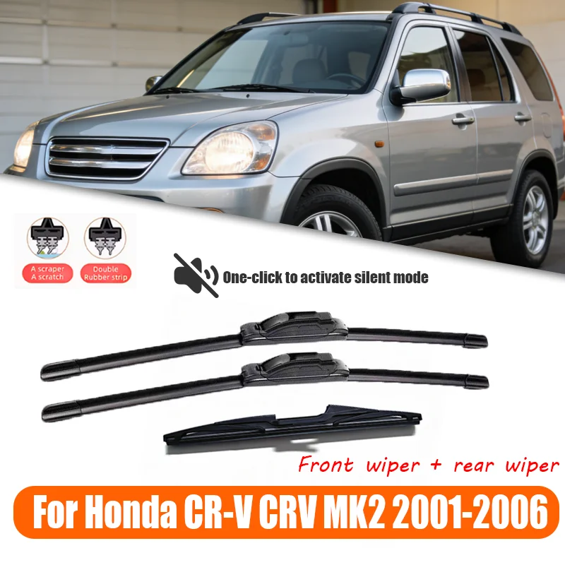 

For Honda CR-V CRV MK2 2001-2006 2002 2003 2004 Wiper Front & Rear Wiper Blades Windshield Windscreen Window Brushes 21"+20"+11"