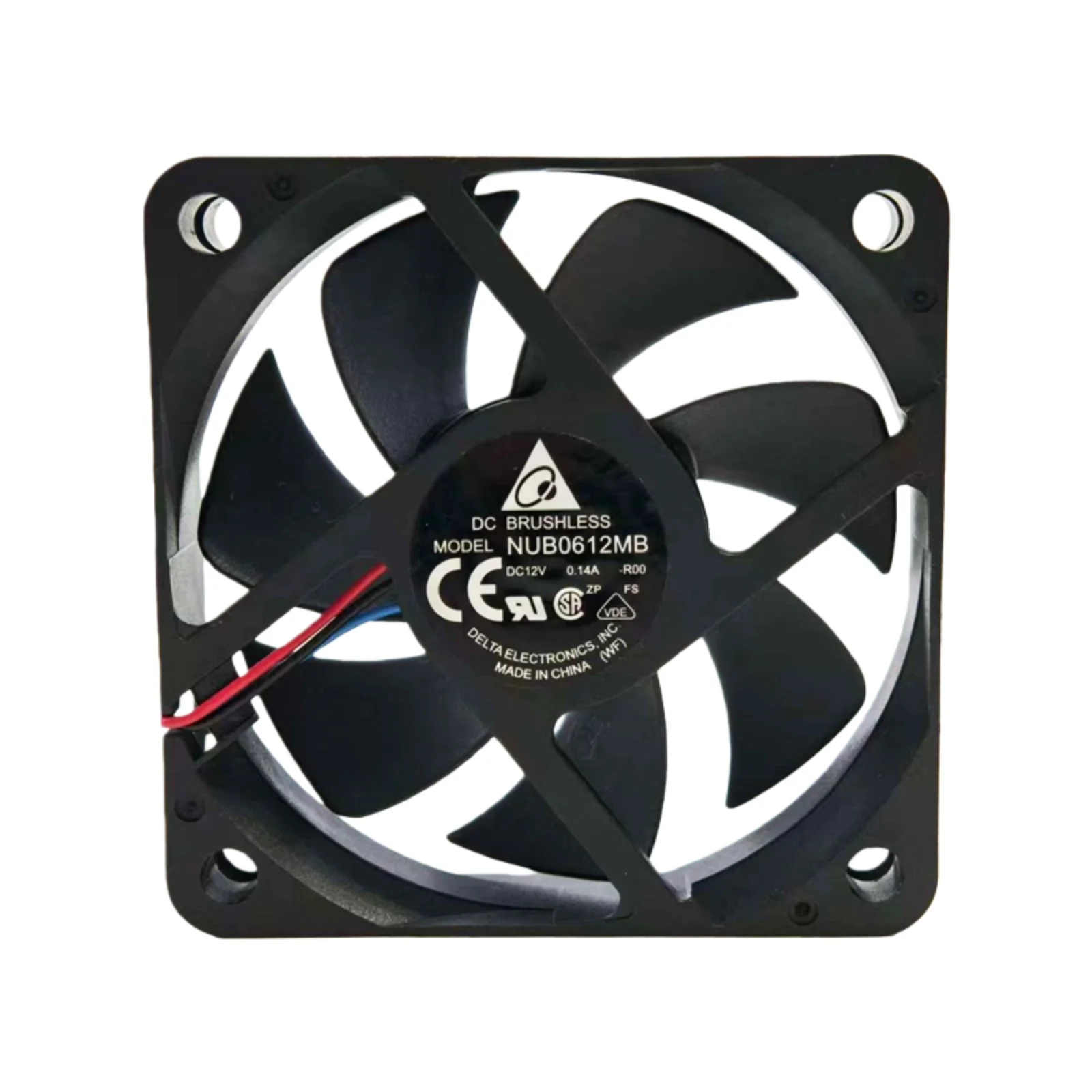 

Оригинальный вентилятор Delta NUB0612MB постоянного тока 12 В 60 мм 6015 шарикоподшипник 3600 об/мин 17,06 куб. футов в минуту бесшумный охладитель проектора микро осевое охлаждение