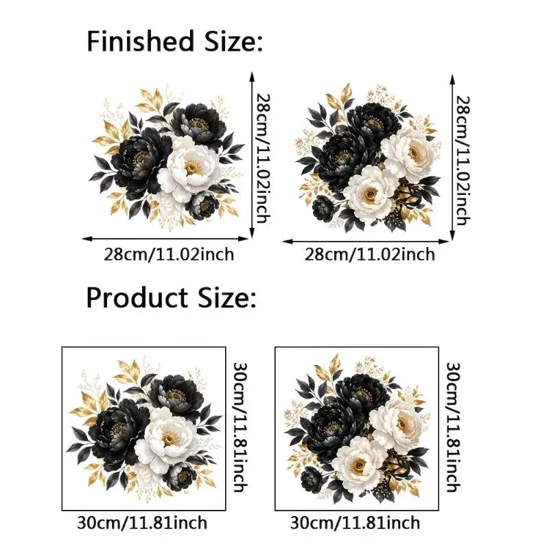 Waterproof Floral Toilet Decals Aesthetic Vivid Pattern Self Adhesive Stickers for Minimalist Style Bathroom Makeover