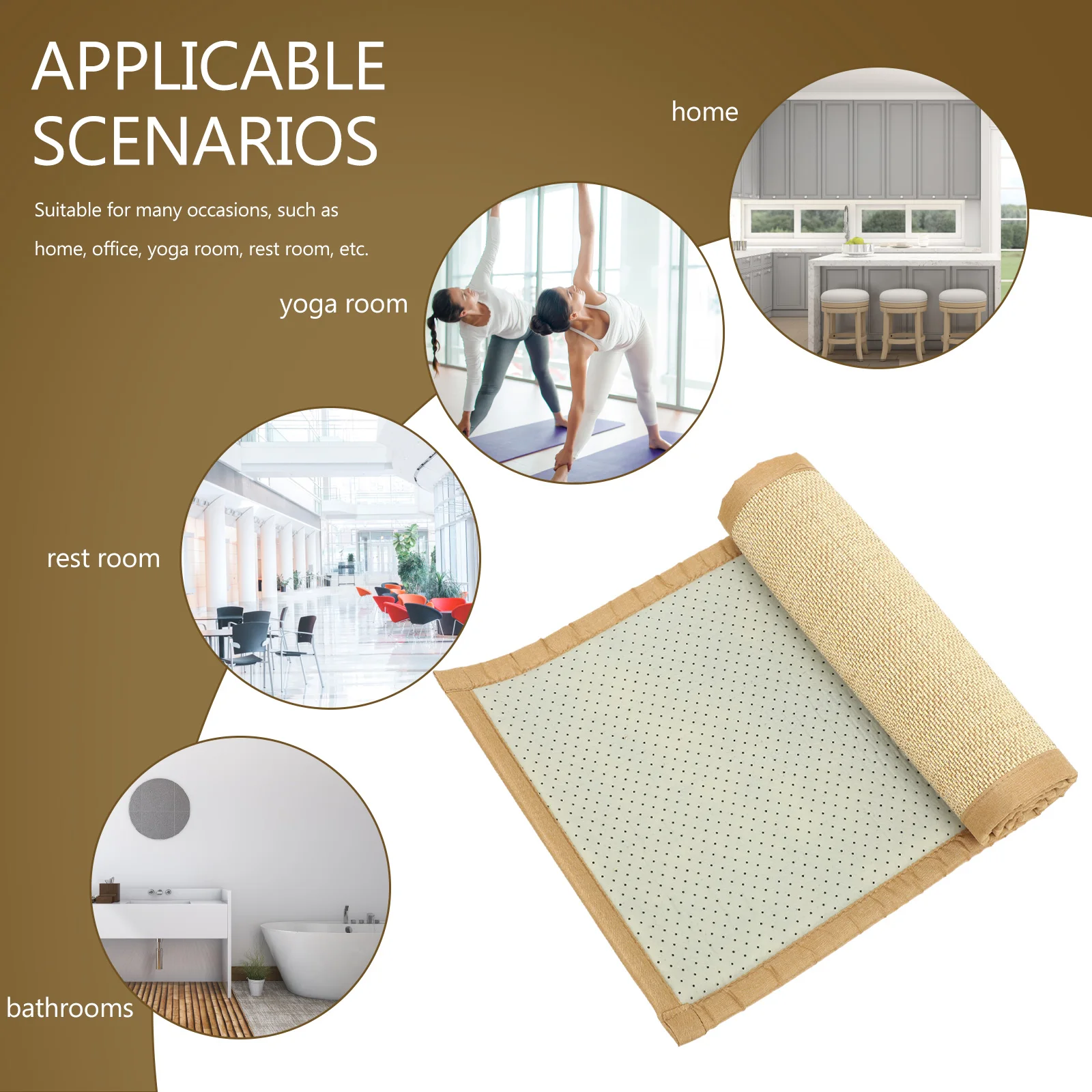

Woven Bamboo Cushion Floor Home Office Sitting Pad Large Size Bedroom Mat Japanese Style Meditation Cushion For