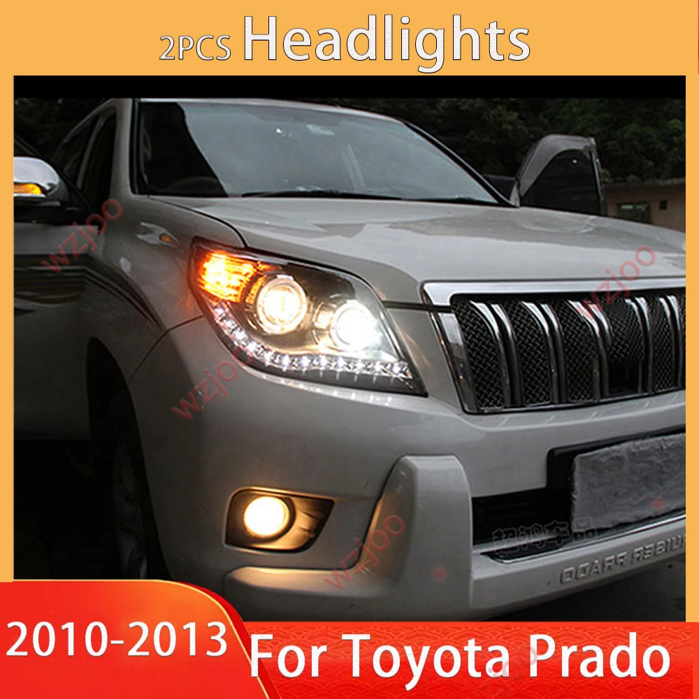 

Стайлинг автомобиля, фара для Toyota Prado, светодиодная фара, проектор 2010-2013, Land Cruiser, передний сигнал Drl, автомобильные аксессуары